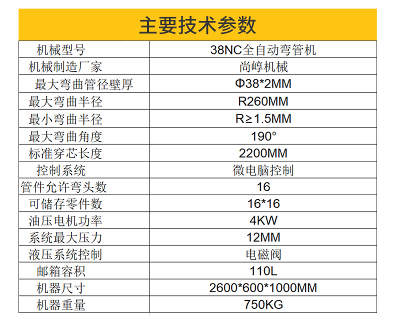 Shangguo Machinery 38NC Electric Pipe Bender Steel Pipe Round Tube Square Tube Hydraulic Press brake