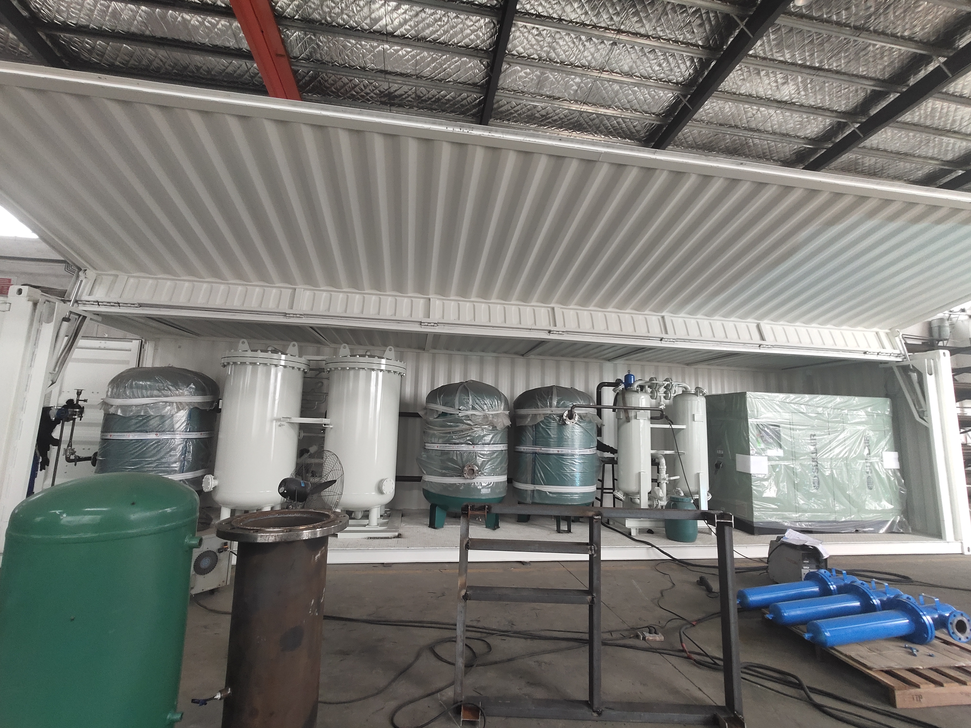 Exported to Oxygen concentrator, India, Myanmar, Thailand, Vietnam, Cambodia, container oxygen plant, canned steel cylinders