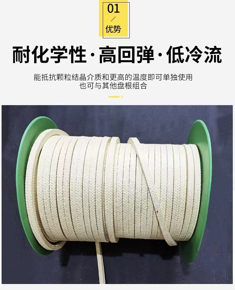 Imported aramid packing 28 * 28MM for Haozheng sealing material multimedia reaction kettle