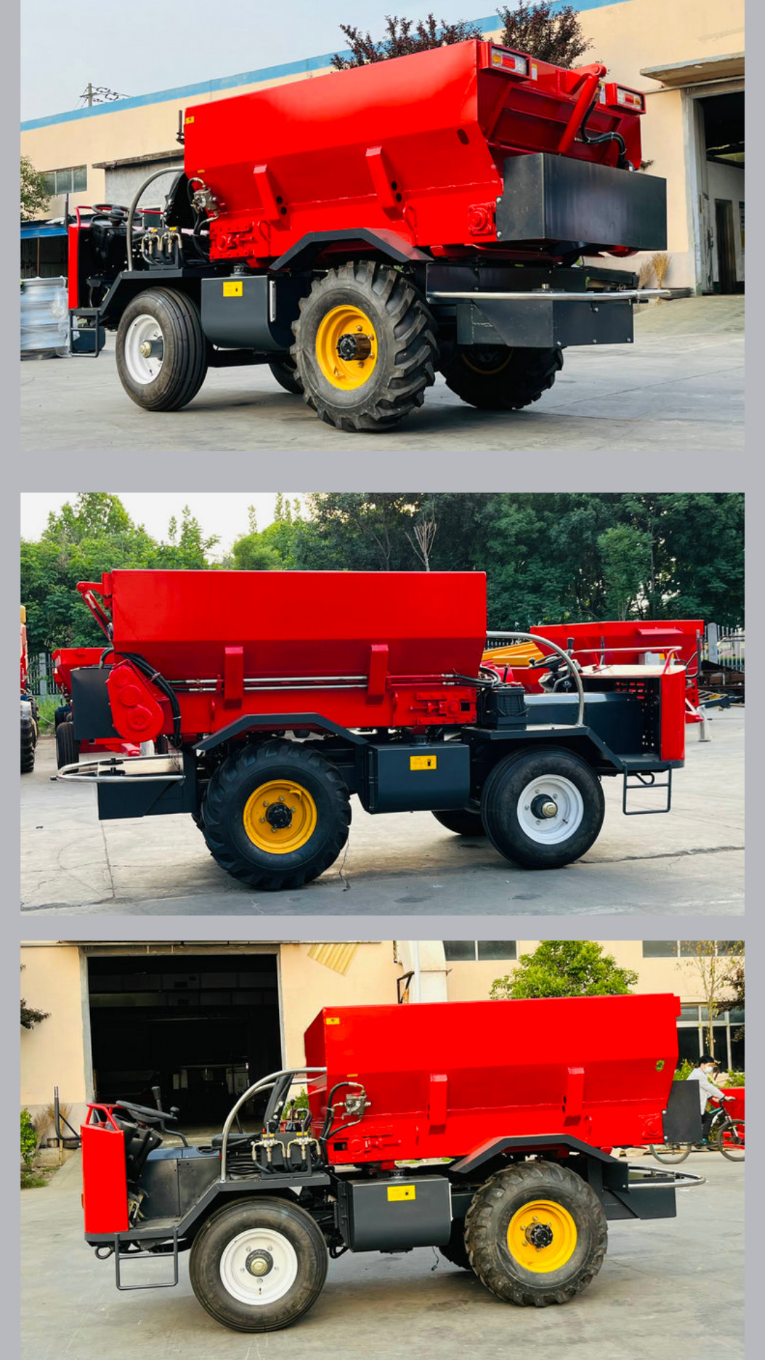 Crawler self-propelled agricultural manure spreader dry and wet manure fertilizer particle fertilizer spreader