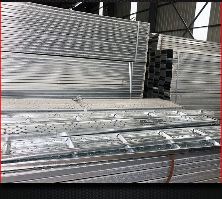 3 meter steel scaffolding platform construction project, hot dip galvanized anti slip steel springboard spot wholesale