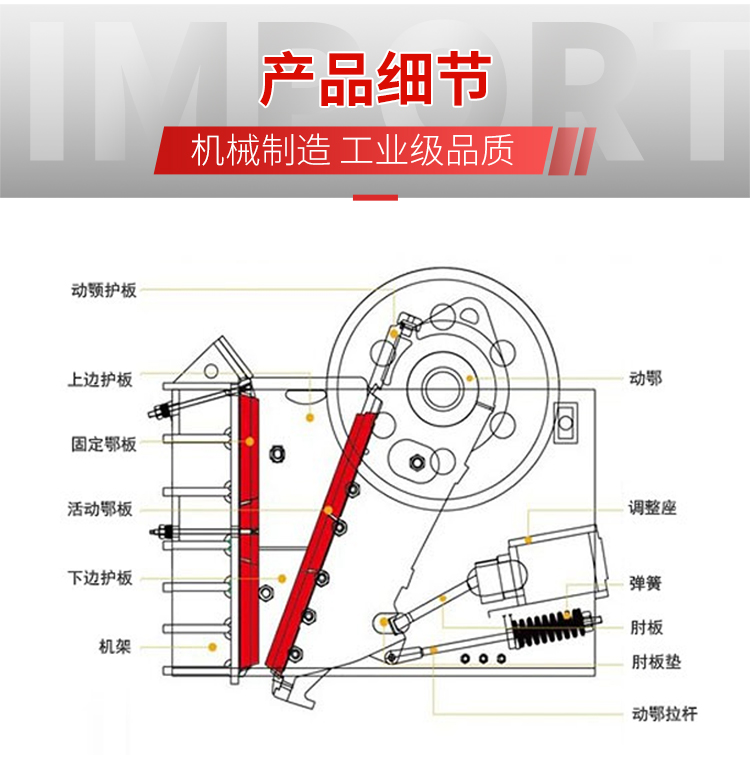 Standard concrete test block crusher 250x400 jaw crushing and screening integrated machine steel plate jaw crusher