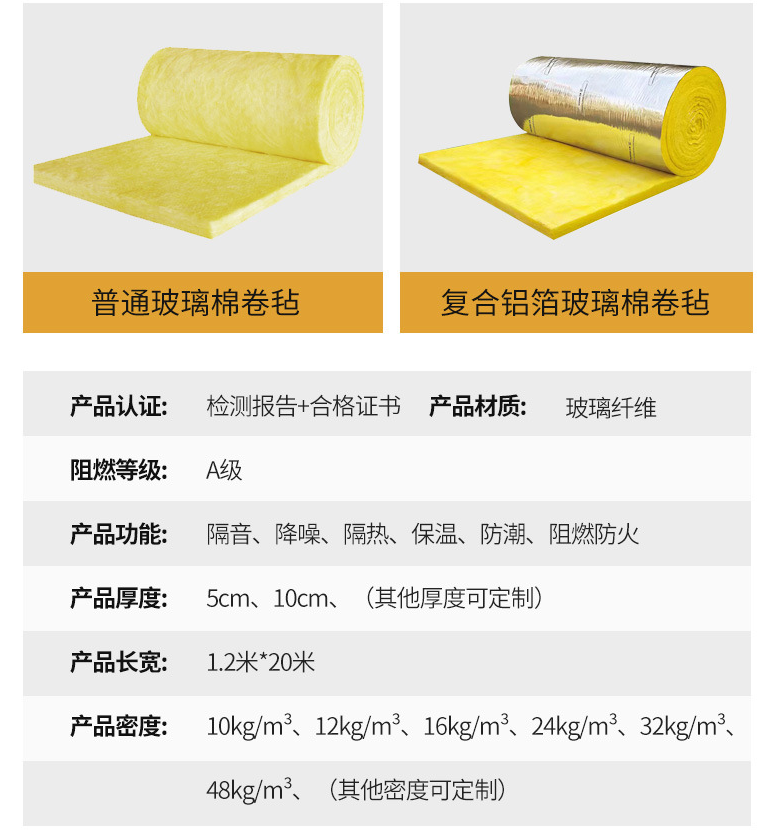 Aluminum foil glass wool roll felt steel structure Dapeng fireproof veneer composite thermal insulation cotton insulation roll felt support customization