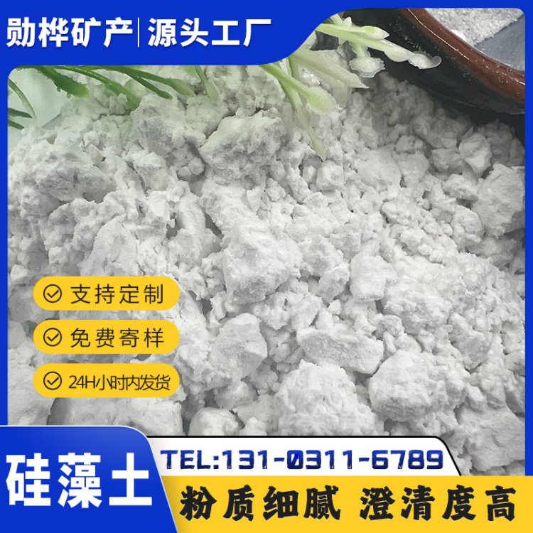 食品级硅藻土 饮料酒水澄清剂 高白过滤 800目粉体 吸附性好 勋桦矿产
