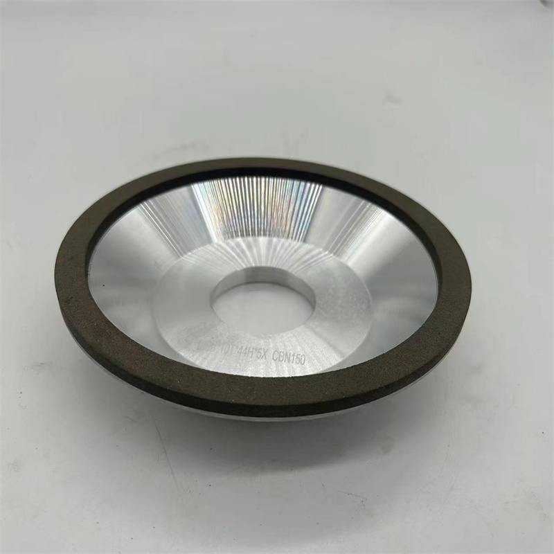 Dry Grinding of High Speed Steel Grinding Wheels with Conical Inner Hole Resin Bonded CBN Bowl Wheel