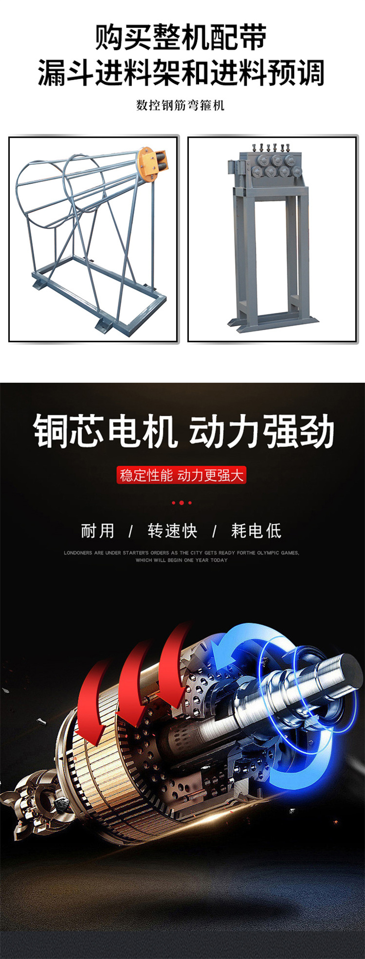 Mechanical CNC fully automatic steel bar bending machine, multifunctional stirrup plate reinforcement integrated machine, supporting customization