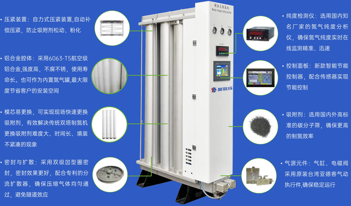 Modular nitrogen generator laboratory nitrogen generator PSA nitrogen production equipment coalescence nitrogen production