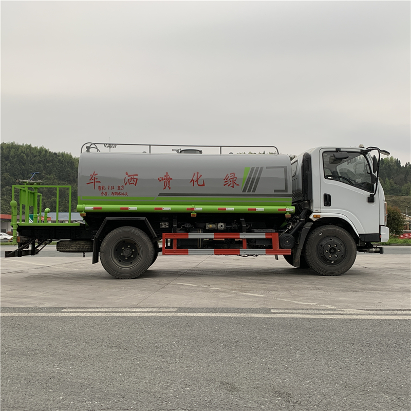 National VI 10 cubic meter green spray truck for environmental sanitation construction site, large fog cannon dust suppression truck, customized water tank truck