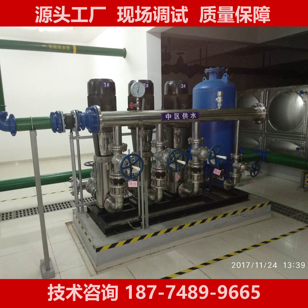 衡阳祁东县全自动水箱变频给水设备 给水无负压设备均衡各泵运行