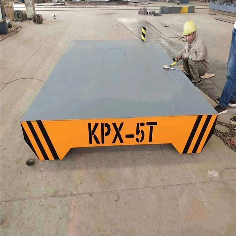 10 ton electric flat car trackless transport flat car 1 ton -50 ton KPW tool Flatbed trolley manufacturer