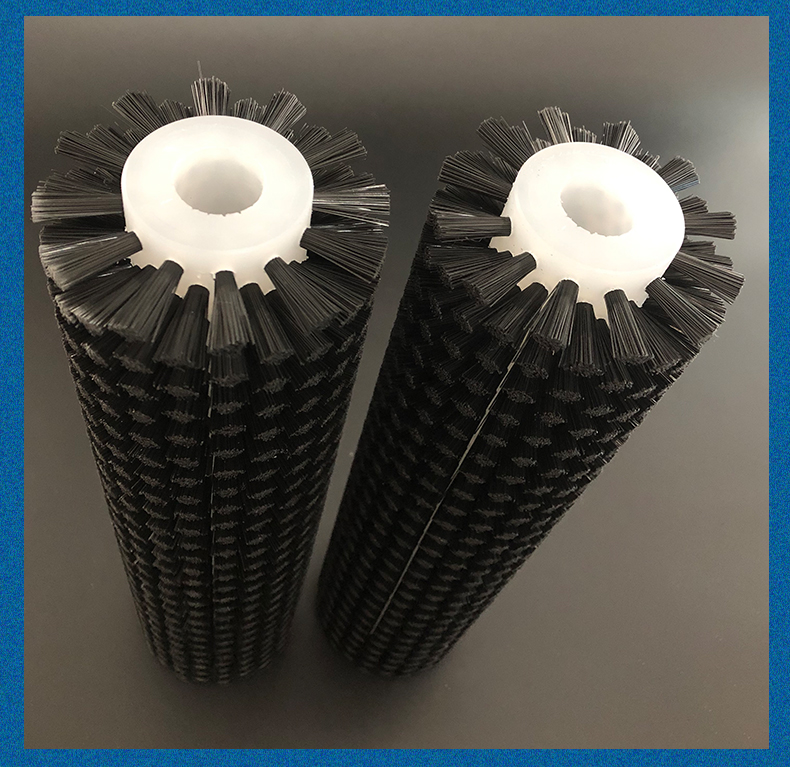 Industrial brush roller, aluminum alloy tube, brush roller, conveyor belt, dust removal and cleaning cylinder, small nylon hollow wheel