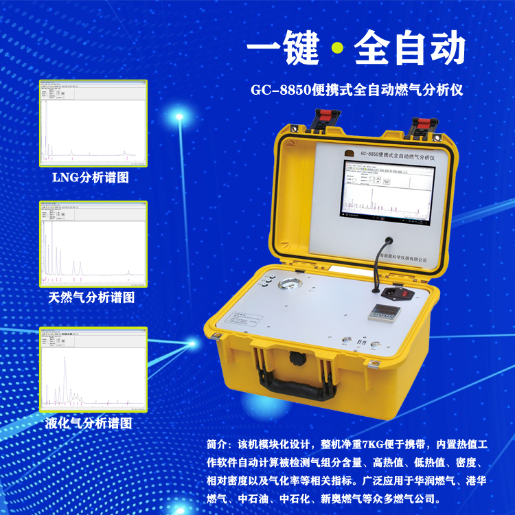 Natural gas analyzer, CNG calorific value analyzer, refueling station equipment, nitrogen mixing detector, gas chromatograph