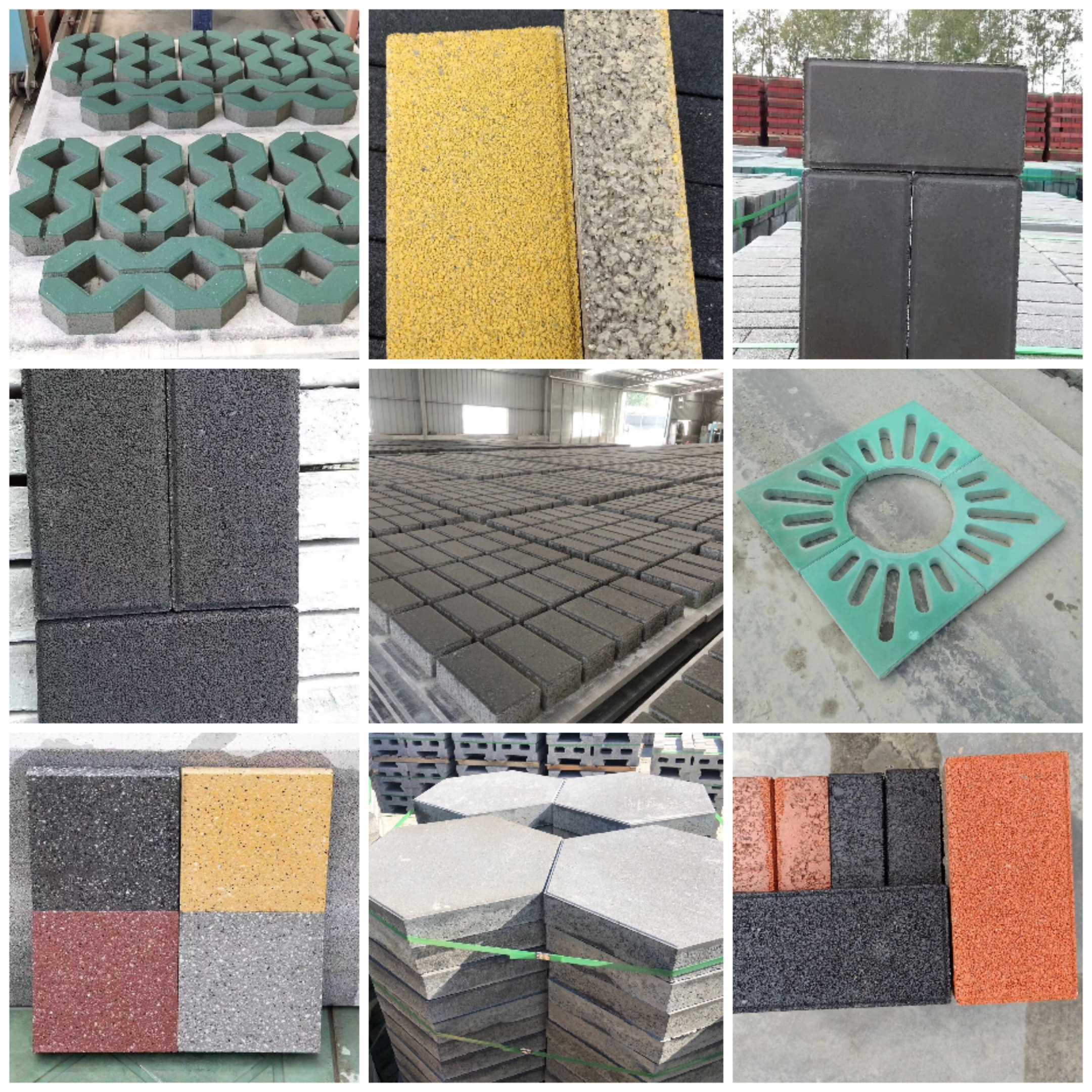 Hexagonal brick river slope protection brick ecological block lock lock I-shaped brick chain grass planting brick water conservancy brick green lawn transformation