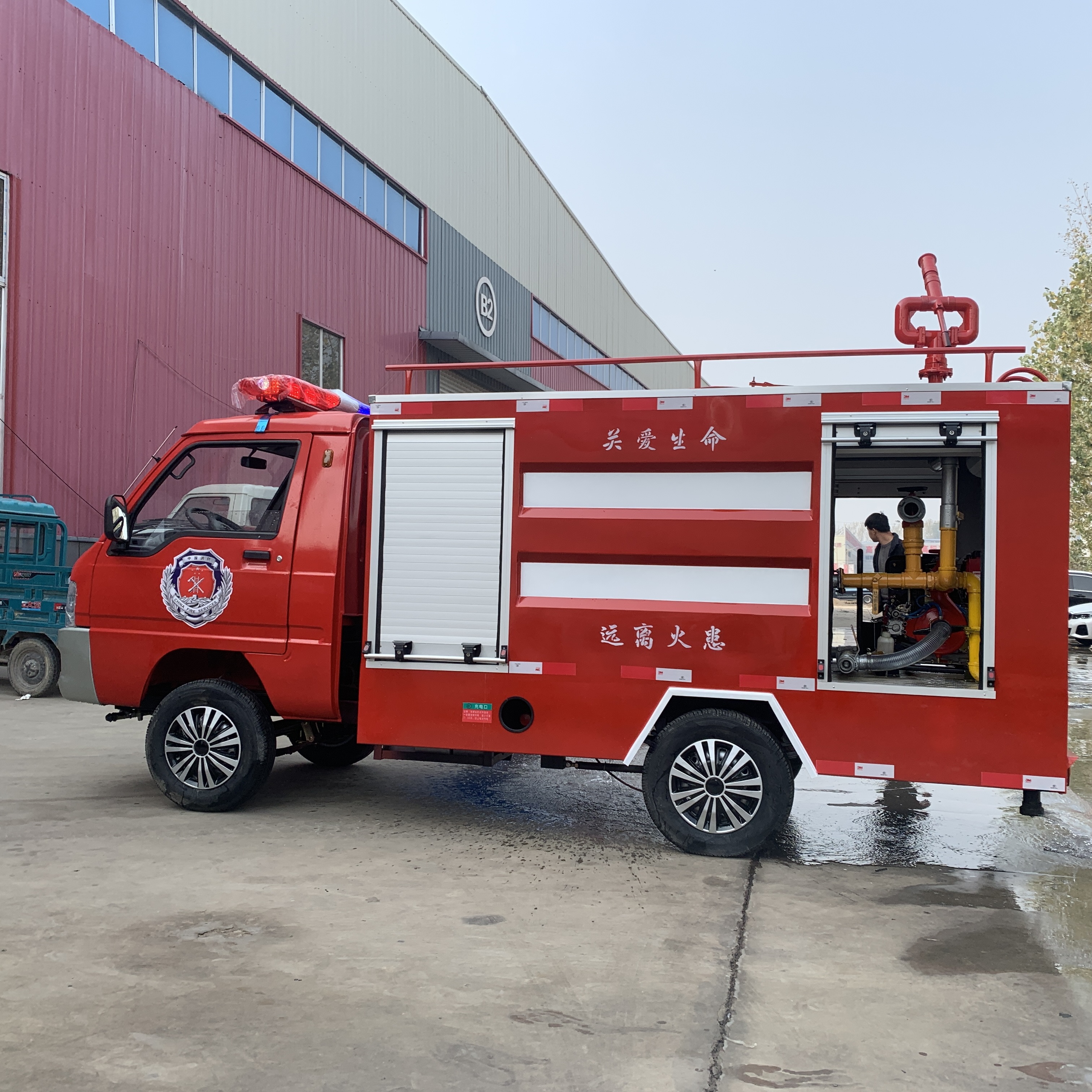 New energy electric four-wheel fire truck Zhenchi Environmental Sanitation high-power fire pump emergency rescue patrol vehicle