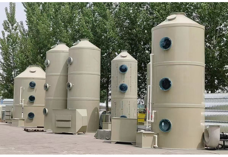 304 stainless steel secondary spray tower waste gas treatment environmental protection equipment dust removal and smoke purification