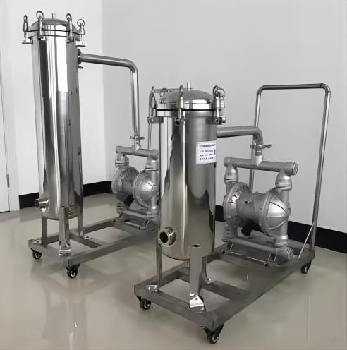 Bag type trolley filter, easy to move, precise filtration, and material selection; Accept customization