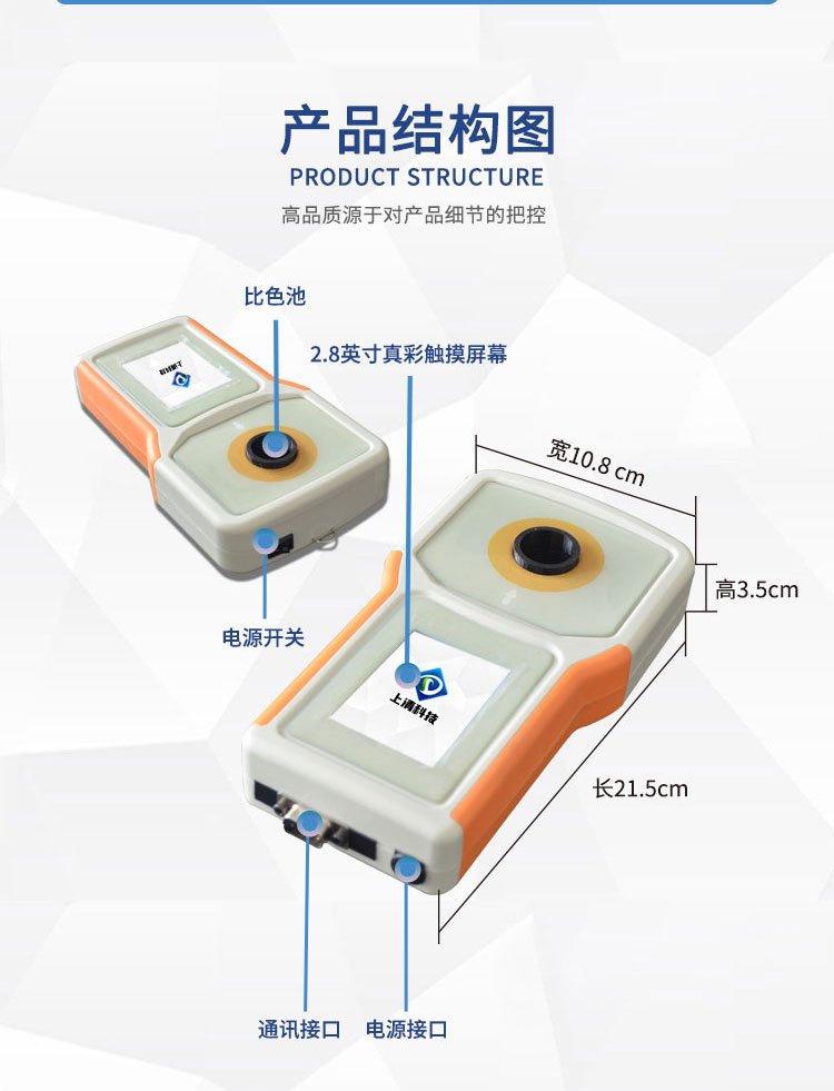 Shangqing Technology SQ-SZD handheld touch screen scattering turbidity meter single parameter monitor turbidity meter water quality analysis