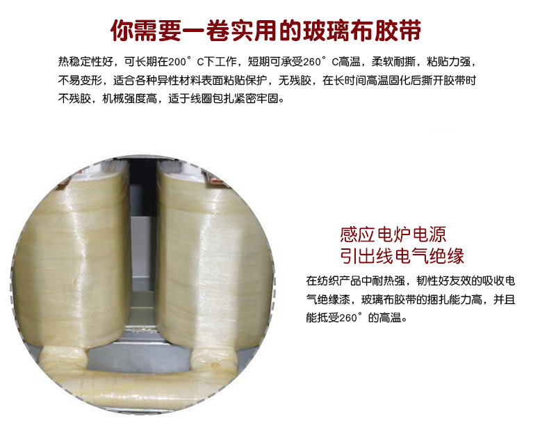 Special heat-resistant and high-strength insulation protection tape for high-temperature glass cloth motor machines