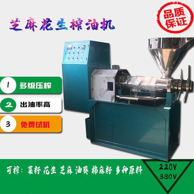 Rapeseed screw oil press, commercial peanut oil press equipment, oil workshop fully automatic oil press equipment, Andrui