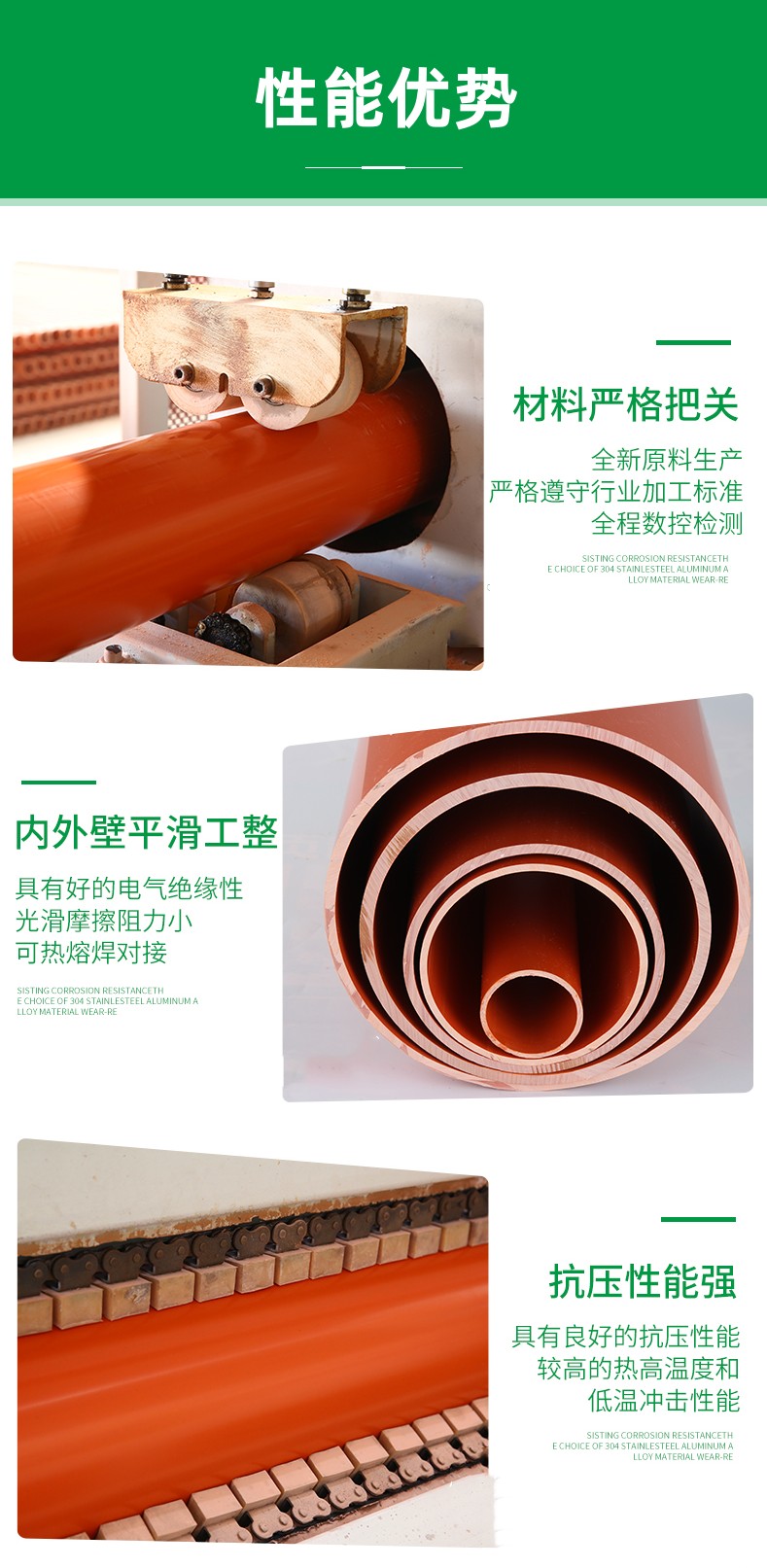 PVC power pipe directly buried communication threading pipe, directional drilling through road top pipe, delivered to Xingtai Pipe Industry on the same day