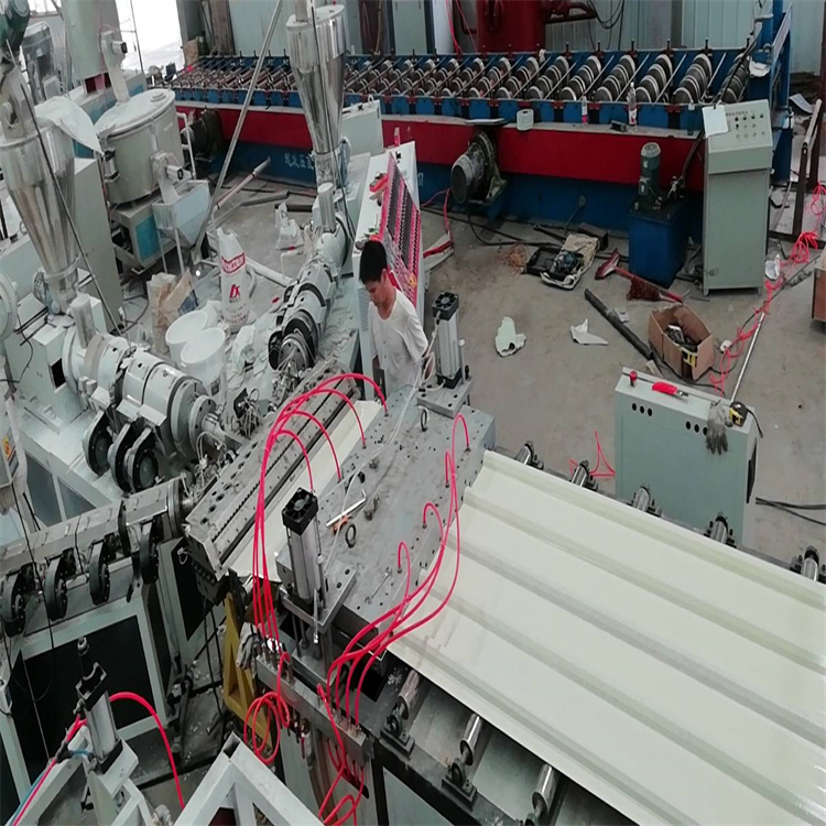 PVC+ASA composite wave tile production line