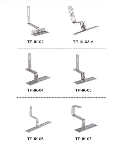 Chuanpu Photovoltaic Hook Glass Tile Solar Rail Fixed and Adjustable Stainless Steel Hook TP-IK-07