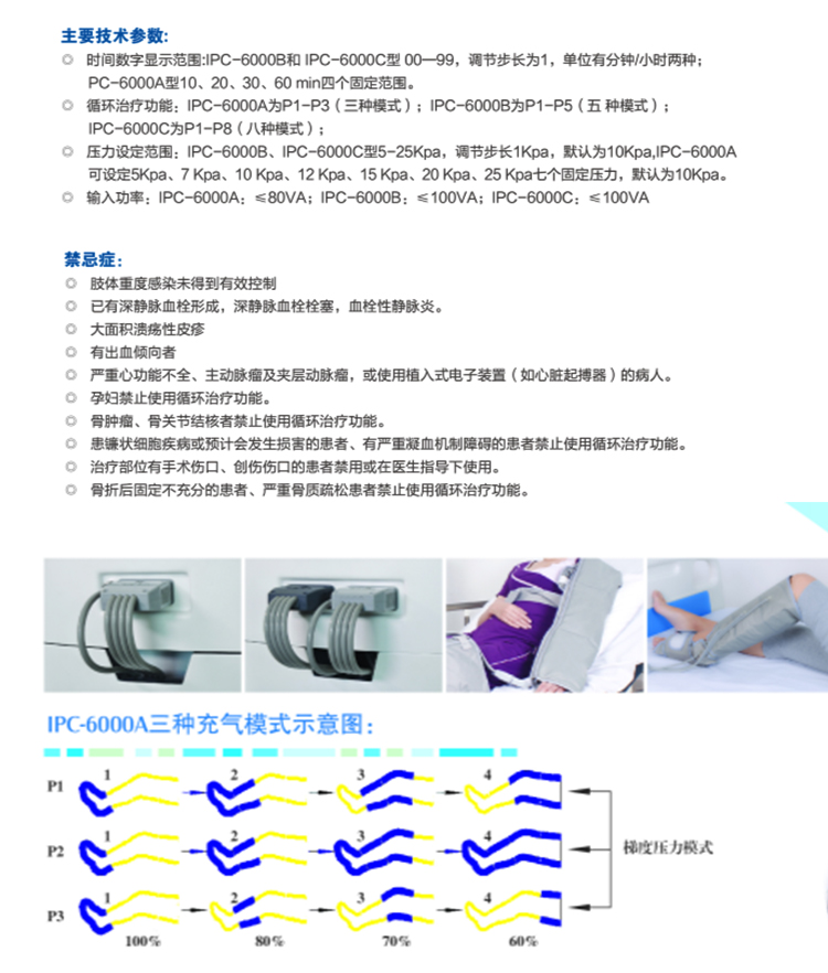 Medical lower limb rehabilitation therapy instrument, air wave pressure circulation therapy instrument, directly supplied