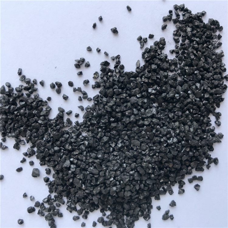 金刚砂骨料 黑刚玉 黑碳化硅 亮黑砂 防滑车道 睿昊矿产
