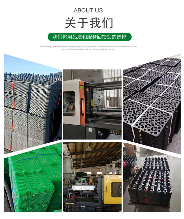 Hengquan plastic Green roof seed board root blocking and puncture prevention plastic concave convex HDPE water storage and drainage board