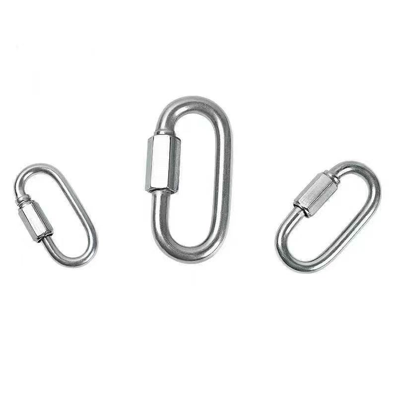 304 stainless steel quick connect ring Meilong lock connection ring runway buckle climbing safety buckle chain buckle