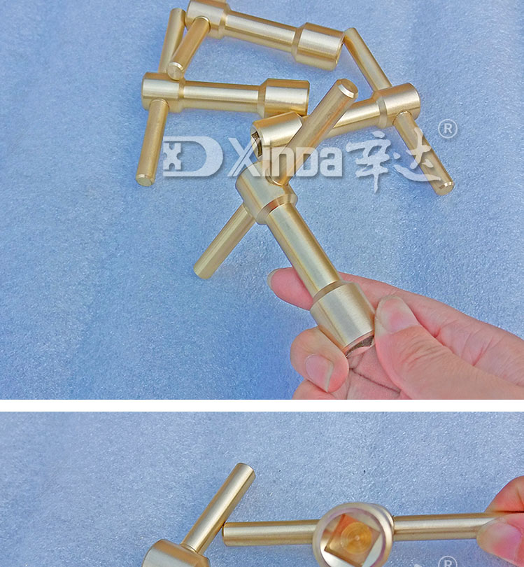 Explosion proof acetylene cylinder wrench, copper T-shaped wrench, 100 * 10mm all copper cylinder wrench, explosion-proof tool