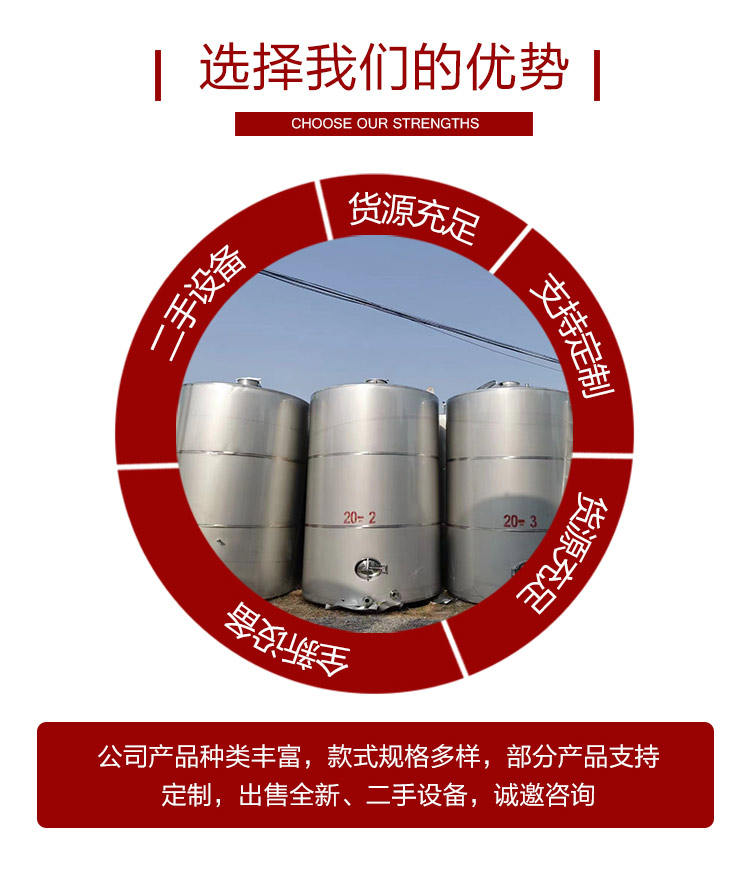 Customization of motor mixing specifications for stainless steel mixing tank conical liquid storage tank