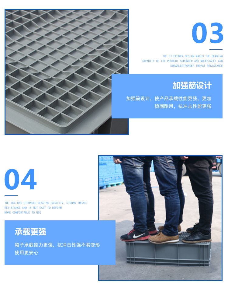 Lishen Extended Logistics Plastic Turnover Box Extra Large EU Box Rectangular Fish and Turtle Raising Box Aquaculture Rubber Box