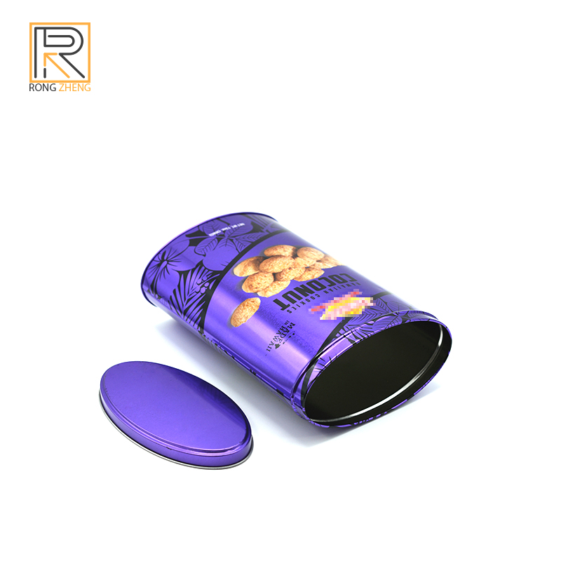 Shaped tinplate packaging box Oval chocolate candy coffee box Customized by food manufacturers Customized packaging