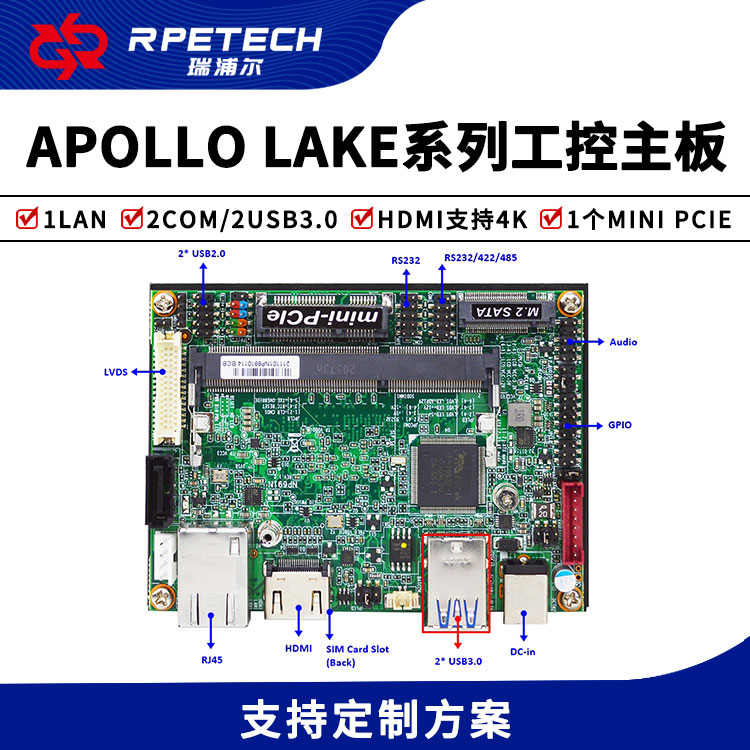 Ripple 2.5-inch industrial control motherboard embedded industrial computer microcomputer board with complete specifications and customizability