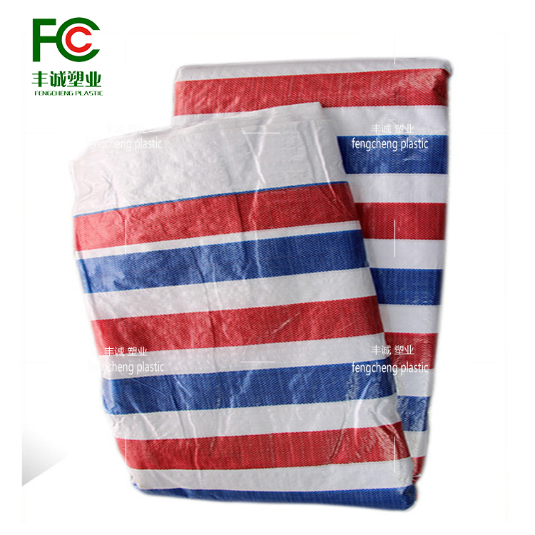 Rainproof, waterproof, dustproof, wind resistant, wear-resistant, and tear resistant color strip fabric for outdoor shelter and cargo yard cover, tricolor fabric