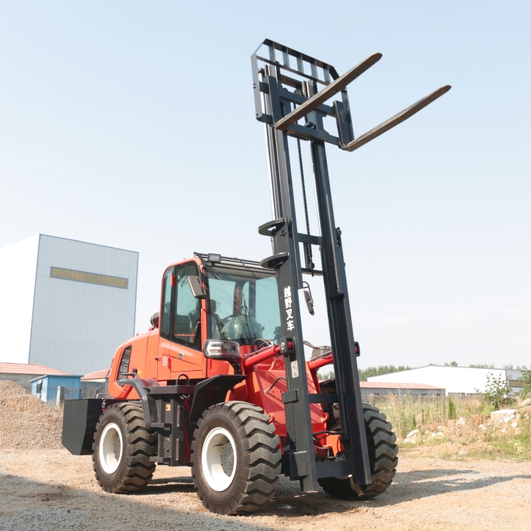 Off road forklift 3t four-wheel drive multi-function hydraulic stacker lift Cart 5t integrated diesel forklift