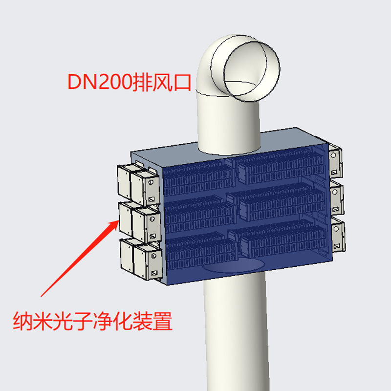 Fangcang Hospital Exhaust Pipe Type Nano Purification Device Nano Photon Efficient Sterilization UV Disinfection Equipment