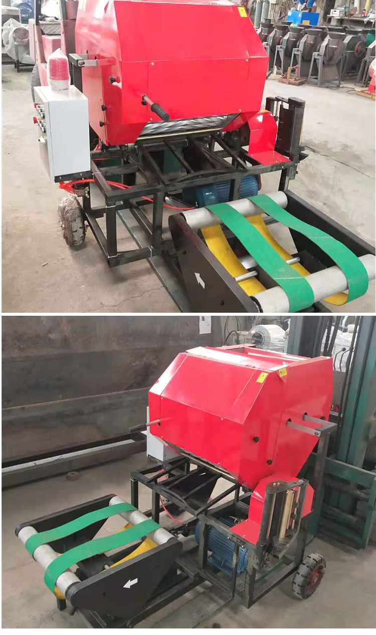 Silage straw bundling machine fully automatic corn straw feed round bundling film machine