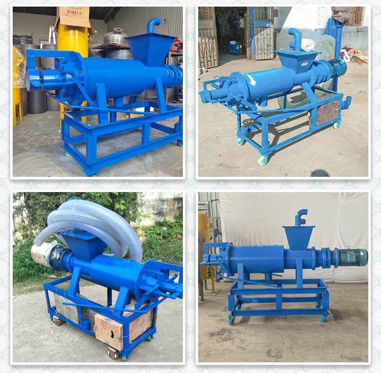 Kitchen waste dry and wet separation equipment, chicken manure dewatering machine, duck manure treatment equipment, cow manure solid-liquid separation