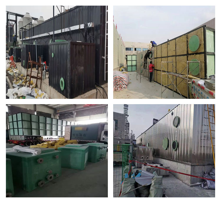 Glass fiber reinforced plastic deodorization filter box, sewage station, biological filter, deodorization device, cleaning