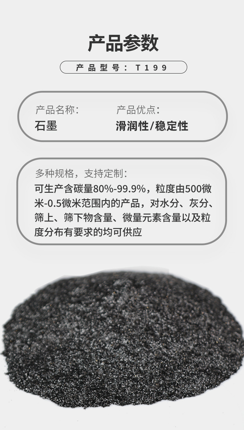 Graphite powder lubrication, graphite fireproof coating, refractory material, ultra-fine and high-purity graphite for conductivity