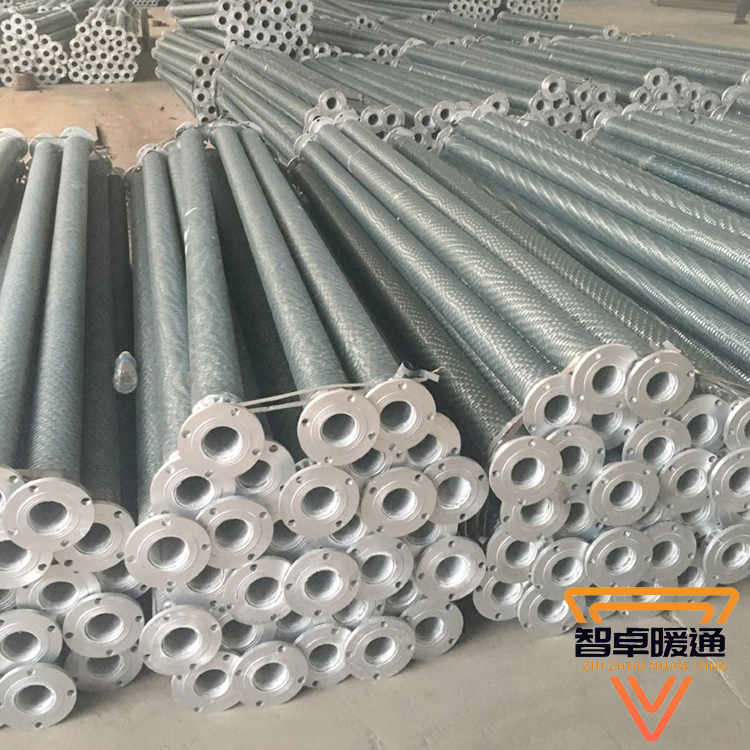 Zhizhuo Entangled Finned Tube Greenhouse Radiator Hot Dip Galvanized Flange Connection