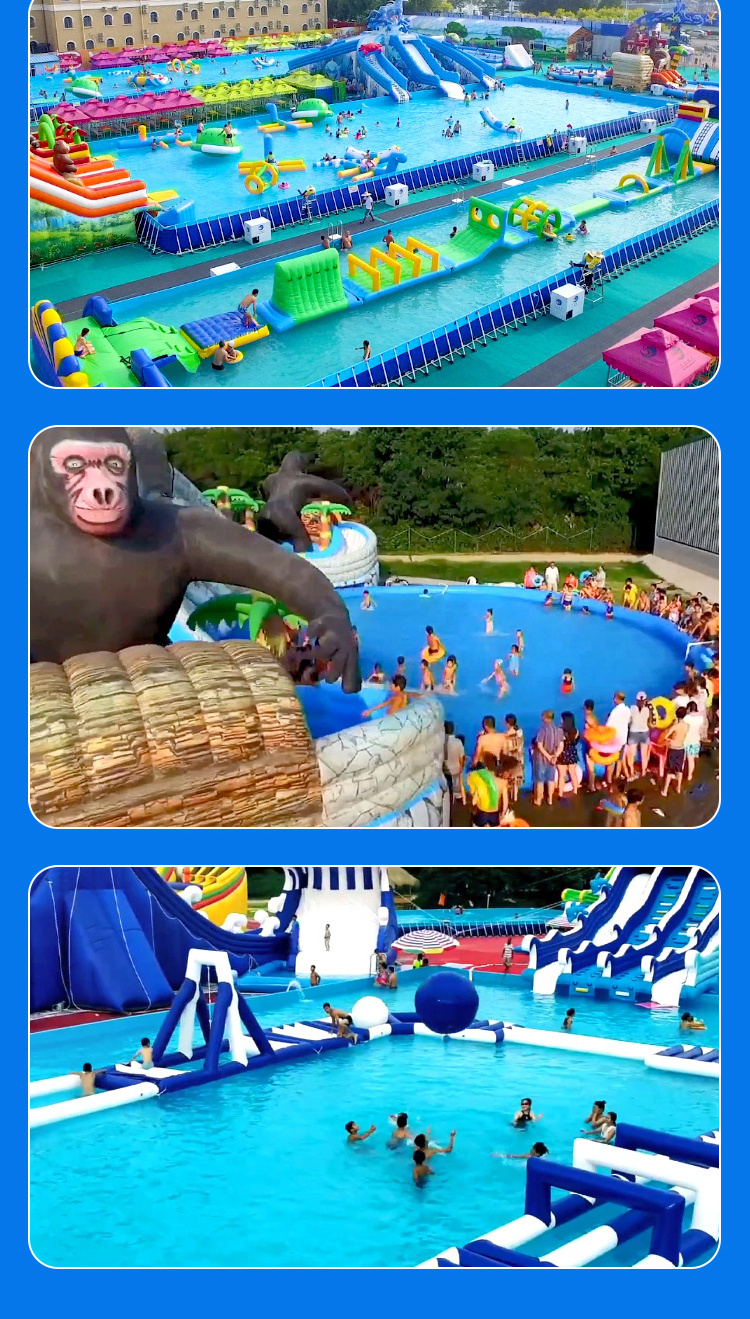 Children's Colorful Inflatable Pool Water Challenge Toy Combination Water Park Indoor Small Amusement Park