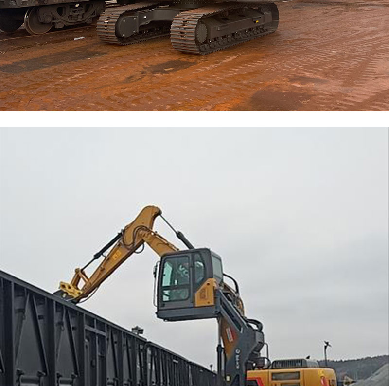 Excavator lifting cab, excavator flat fire carriage modification, hook machine cab