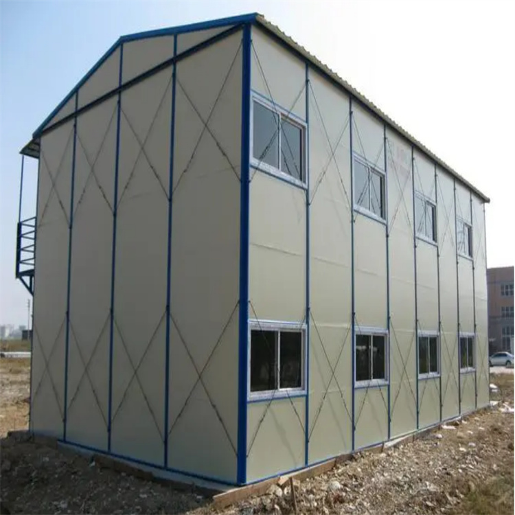 Domus assembly site temporary mobile color steel movable plank house on the second floor