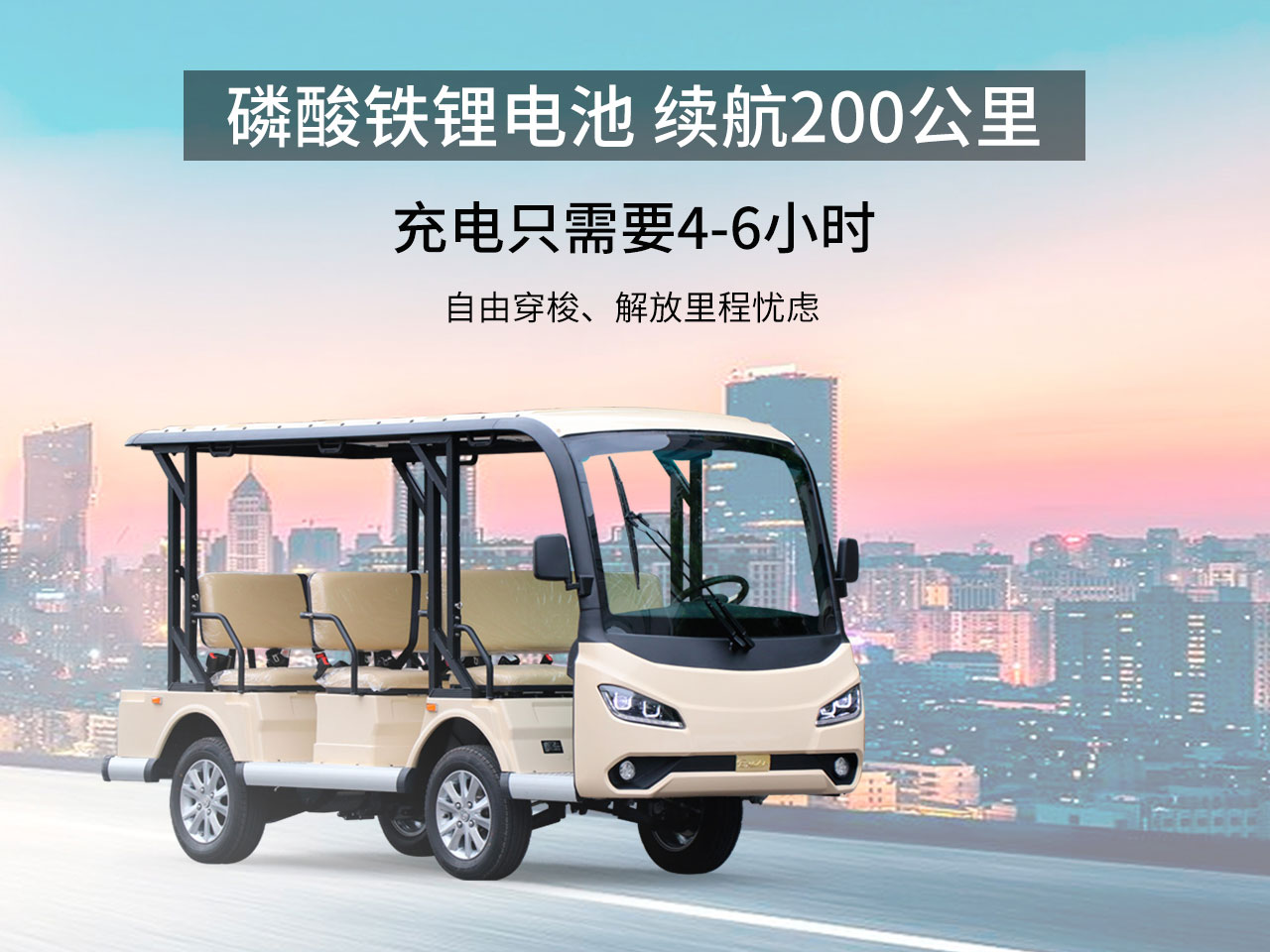 Donglang New Energy 8-seat electric sightseeing bus - Tour bus service D-G8