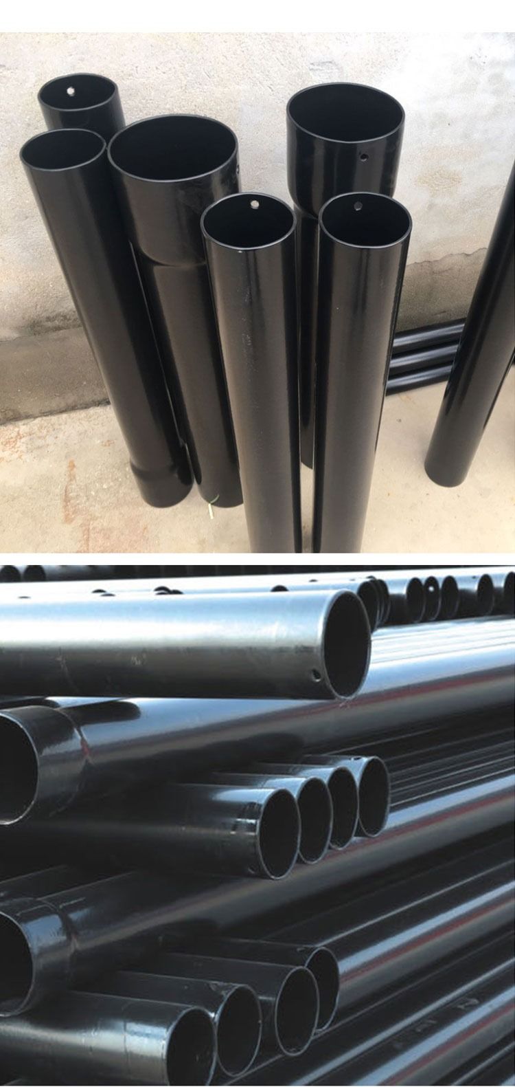 Hot dip plastic coated steel pipe, plastic coated cable protection pipe, buried conduit, 150 extruded pipe, 125 power coated plastic in stock