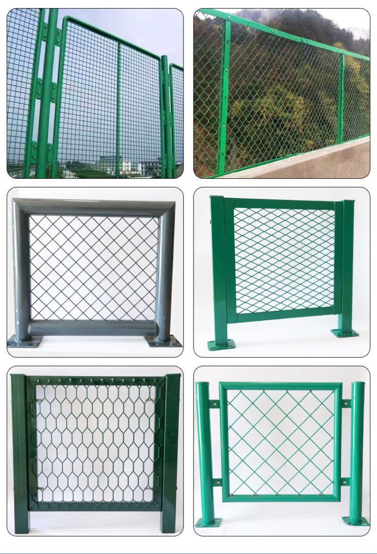 Hengding Customized Green Expressway Bridge Throw Prevention Net 1.2m × 2 meter steel wire anti throwing fence net