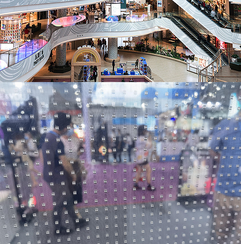 LED new material film screen is more transparent and flexible, suitable for high-end store display windows and indoor screens